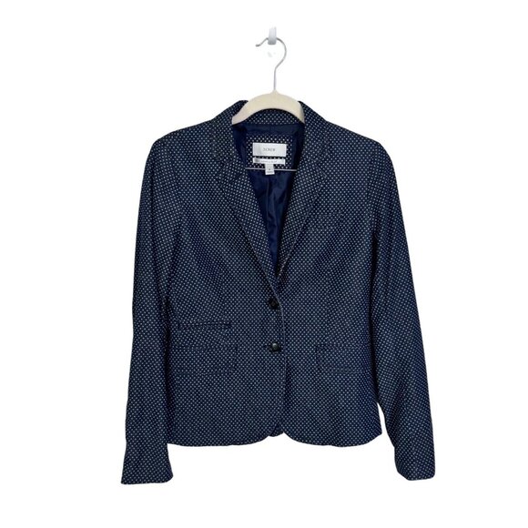 J.Crew schoolboy blazer polka dot size 0 twee coquette light academia collegiate - Picture 1 of 6